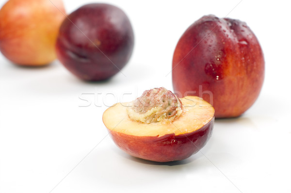 Nettarine fresche isolato alimentare frutta pietra Foto d'archivio © pixelman