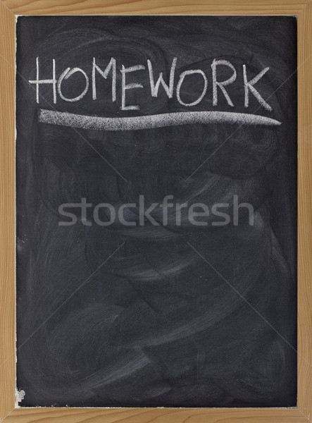 homework assignment on blackboard Stock photo © PixelsAway