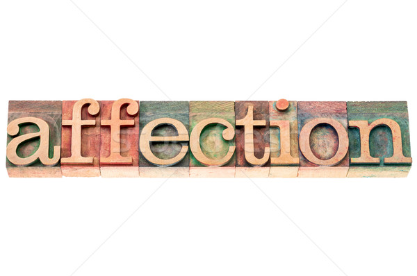 affection word in wood type Stock photo © PixelsAway