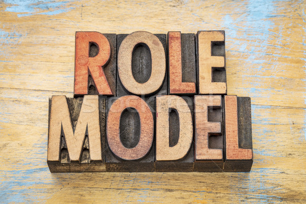 role model in wood type Stock photo © PixelsAway