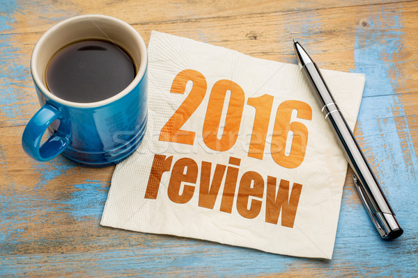 2016 review on napkin Stock photo © PixelsAway