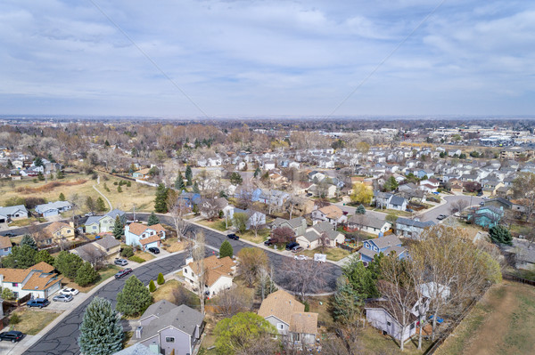 Fort vroeg voorjaar lucht luchtfoto typisch Stockfoto © PixelsAway