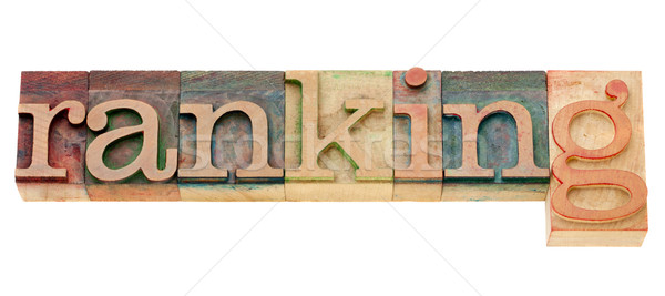 ranking word in letterpress type Stock photo © PixelsAway