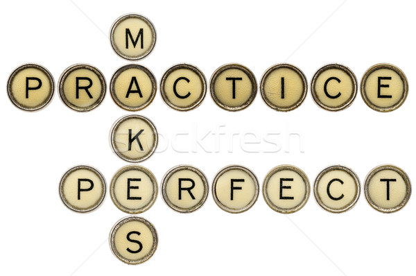 practice makes perfect croosword Stock photo © PixelsAway