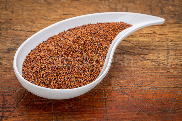 Fara gluten cereale alb castron rustic Imagine de stoc © PixelsAway