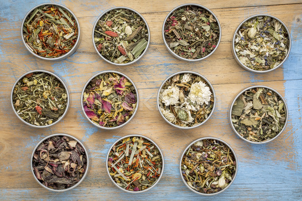 травяной смесь чай коллекция одиннадцать китайский Сток-фото © PixelsAway