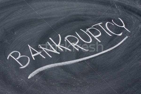 bankruptcy word on blackboard Stock photo © PixelsAway