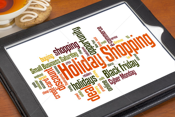 holiday shopping word cloud Stock photo © PixelsAway