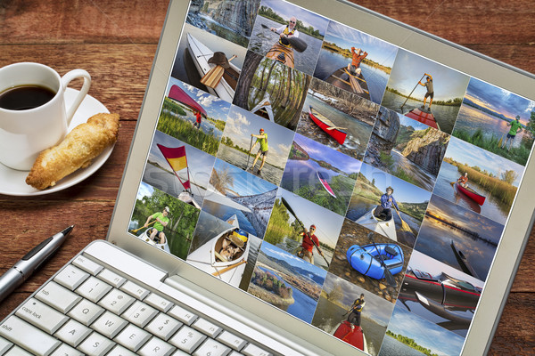 gallery of paddling pictures from Colorado Stock photo © PixelsAway