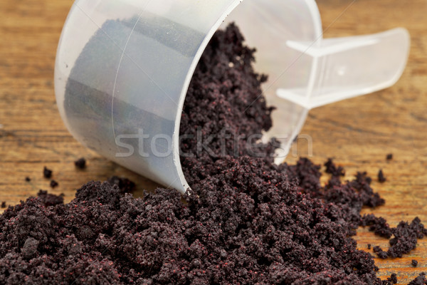 Secado Berry polvo plástico cuchara Foto stock © PixelsAway