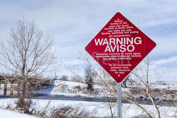 water pollution warning sign Stock photo © PixelsAway