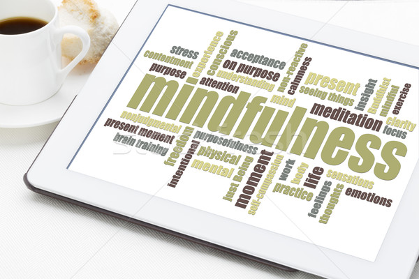 mindfulness word cloud Stock photo © PixelsAway