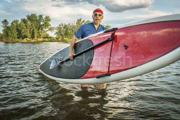 stand up paddling in Colorado Stock photo © PixelsAway
