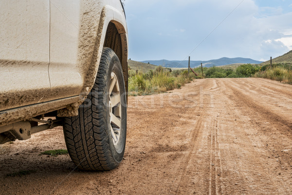 Stockfoto: Suv · rijden · af · weg · 4x4