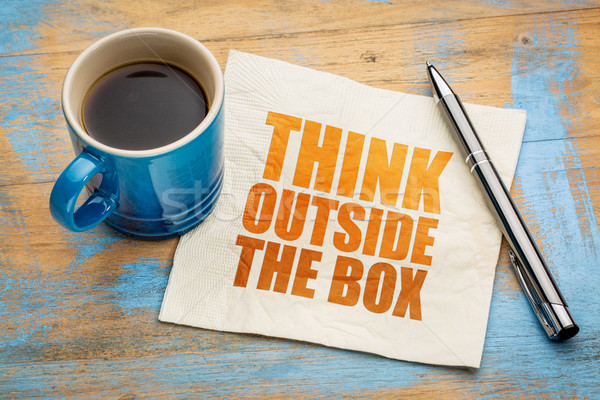 think outside the box word abstract Stock photo © PixelsAway