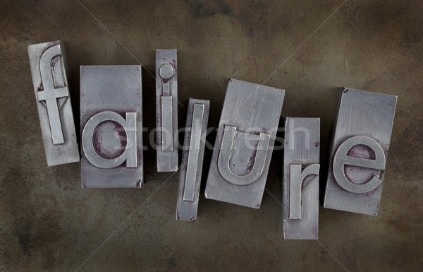 échec mot vieux métal type Photo stock © PixelsAway