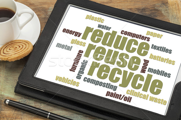 Stock photo: reduse, reuse, recycle word cloud