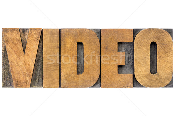 video word in wood type Stock photo © PixelsAway