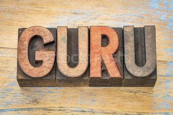 guru word in wood type Stock photo © PixelsAway