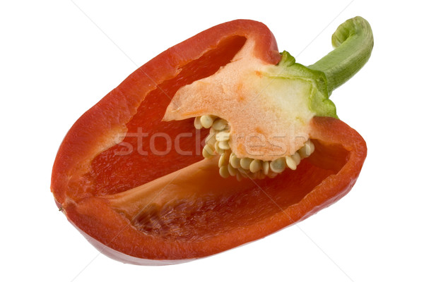 Stock photo: cross section of red pepper