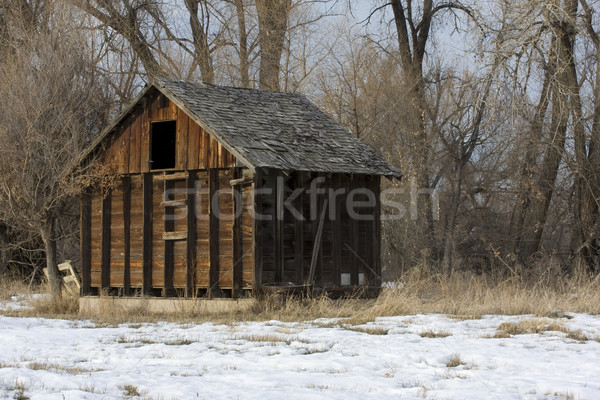 Stock photo: old, small barn in an abandoned farm in Colorado