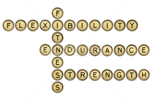 Fitness palavras cruzadas flexibilidade força velho Foto stock © PixelsAway