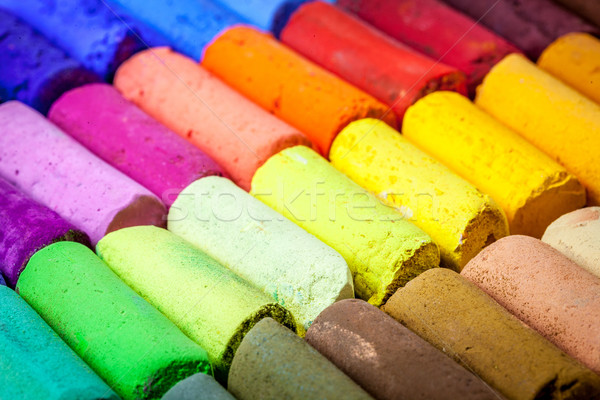 Colorido pastel crayones resumen suave artista Foto stock © PixelsAway