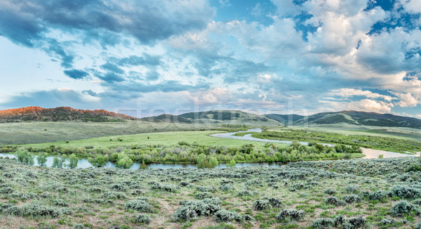 dusk over North Platte River in Colorado Stock photo © PixelsAway