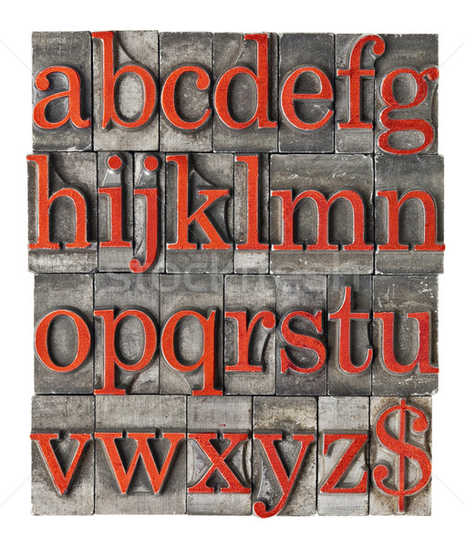 alphabet in grunge metal type Stock photo © PixelsAway