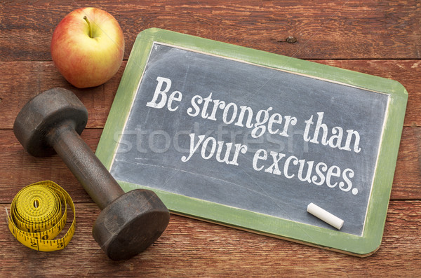 Be stronger than your excuses - fitness concept Stock photo © PixelsAway