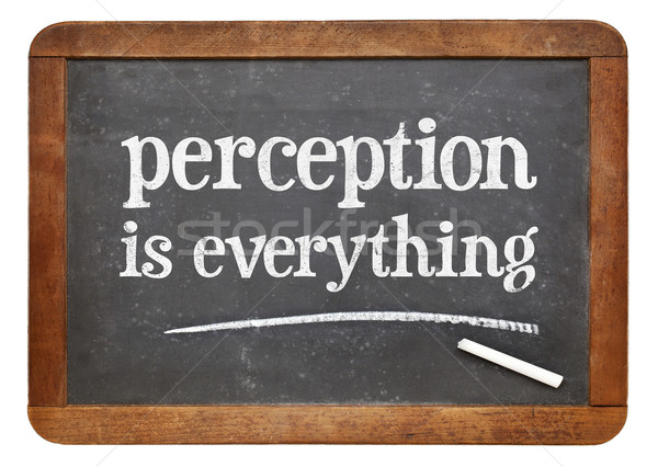 Perception is everything on blackboard Stock photo © PixelsAway