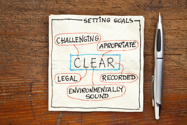 goal setting concept - CLEAR Stock photo © PixelsAway