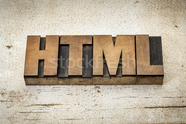 Html acrônimo madeira tipo texto linguagem Foto stock © PixelsAway