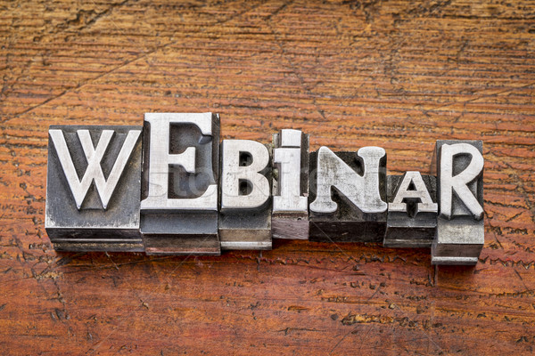 Webinar parola metal tipo vintage stampa Foto d'archivio © PixelsAway