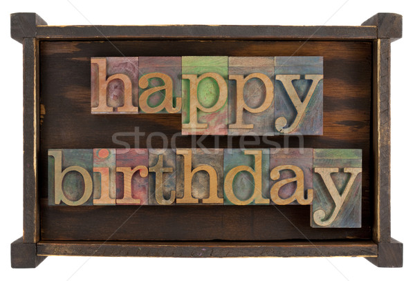 ストックフォト: お誕生日おめでとうございます · タイプ · ヴィンテージ · 素朴な