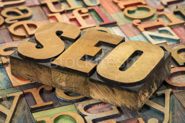 SEO acronym in wood type Stock photo © PixelsAway
