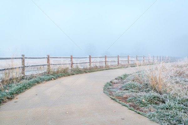 northern Colorado bike trail in fog  Stock photo © PixelsAway