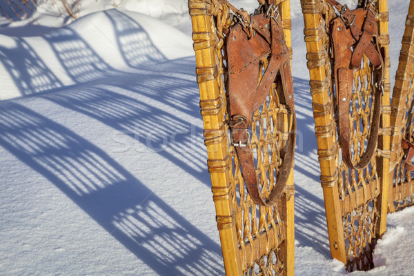 vintage Bear Paw snowshoes abstract Stock photo © PixelsAway