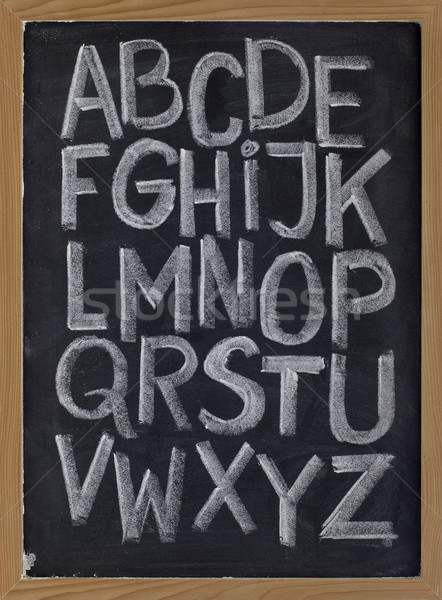 Inglês alfabeto lousa vinte seis cartas Foto stock © PixelsAway