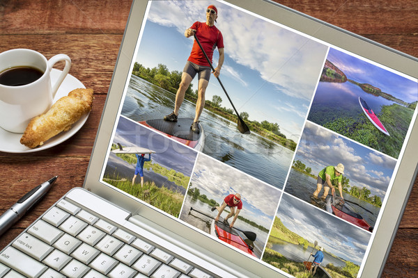 stand up paddling in Colorado Stock photo © PixelsAway