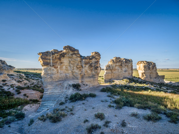 limestone pilars in Kansas prairie Stock photo © PixelsAway