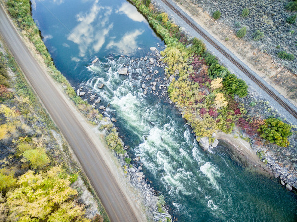 Colorado RIver rapid aerial view Stock photo © PixelsAway