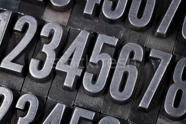 numbers in old metal type Stock photo © PixelsAway