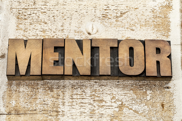 mentor word in wood type Stock photo © PixelsAway