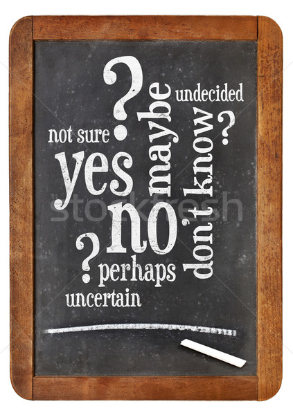 yes, no, maybe word cloud Stock photo © PixelsAway