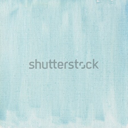 Stock photo: light blue watercolor abstract with canvas texture