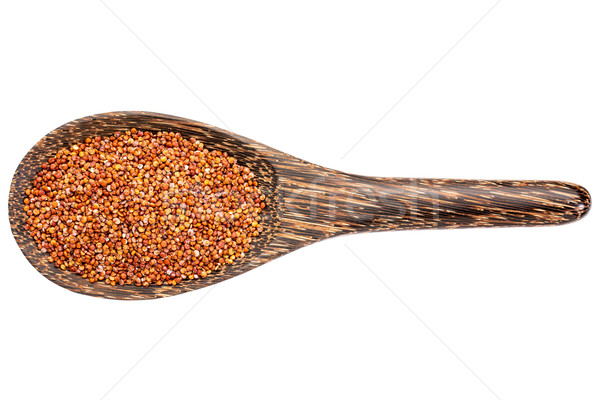 red quinoa grain on wooden spoon Stock photo © PixelsAway