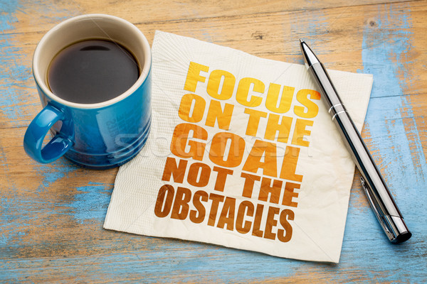 Stock photo: Focus on the goal, not obstacles