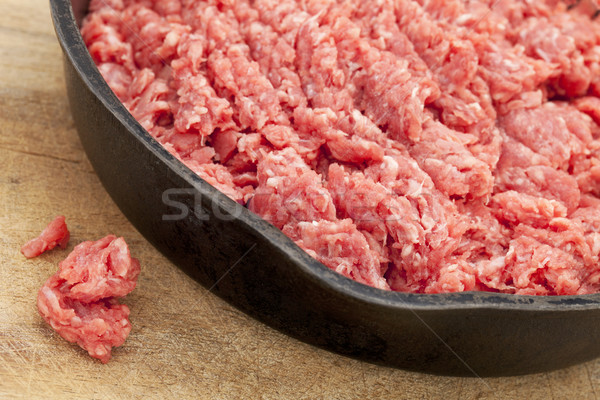 raw ground bison (buffalo)  meat Stock photo © PixelsAway