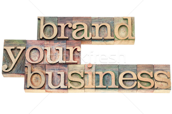 Marca negocios comercialización aislado texto vintage Foto stock © PixelsAway